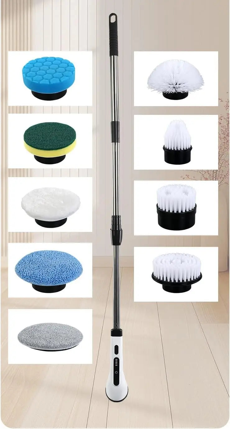 Escova Elétrica Recarregável 9 em 1 - PowerClean 9X Pro