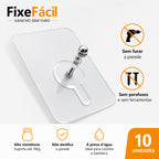 FixeFácil – Gancho Invisível Sem Furo