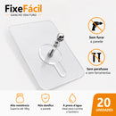 FixeFácil – Gancho Invisível Sem Furo