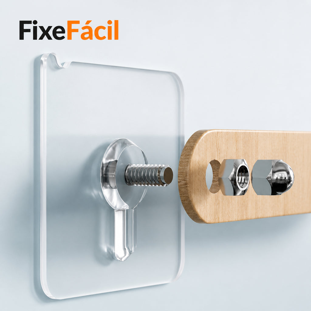 FixeFácil – Gancho Invisível Sem Furo