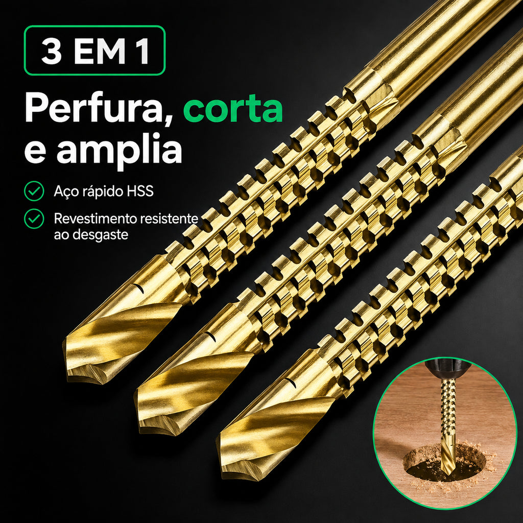 BrocaTitan™ – Kit de Brocas Multifuncionais 3–8 mm | FRETE GRÁTIS
