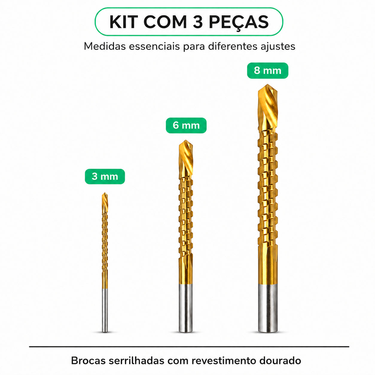 BrocaTitan™ – Kit de Brocas Multifuncionais 3–8 mm | FRETE GRÁTIS