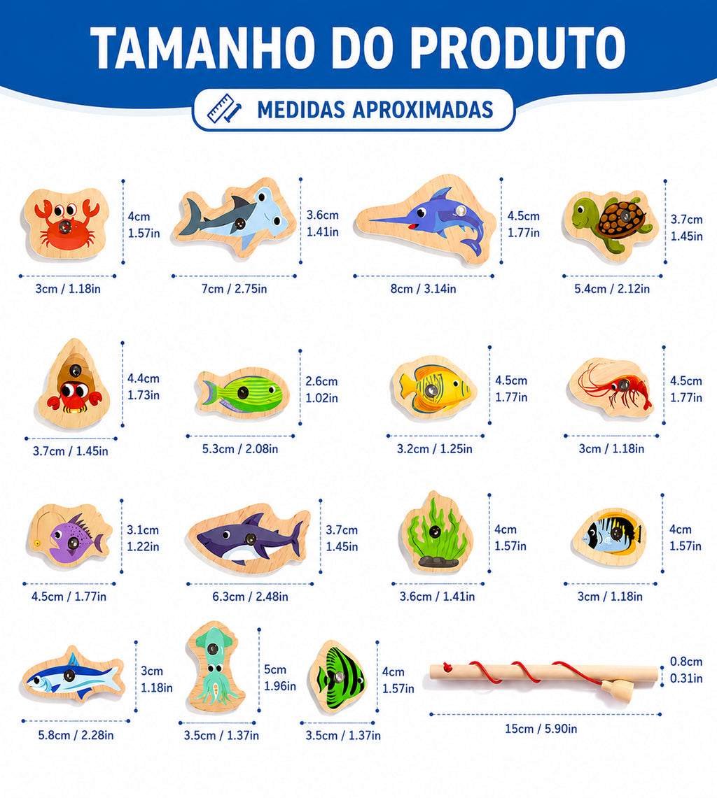 FocoFish™ – Pescaria Educativa Montessori | FRETE GRÁTIS