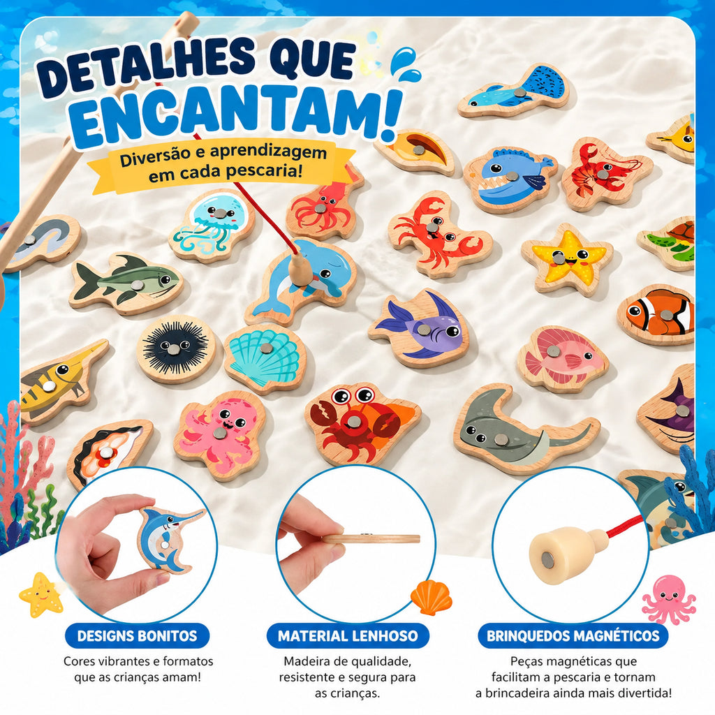FocoFish™ – Pescaria Educativa Montessori | FRETE GRÁTIS