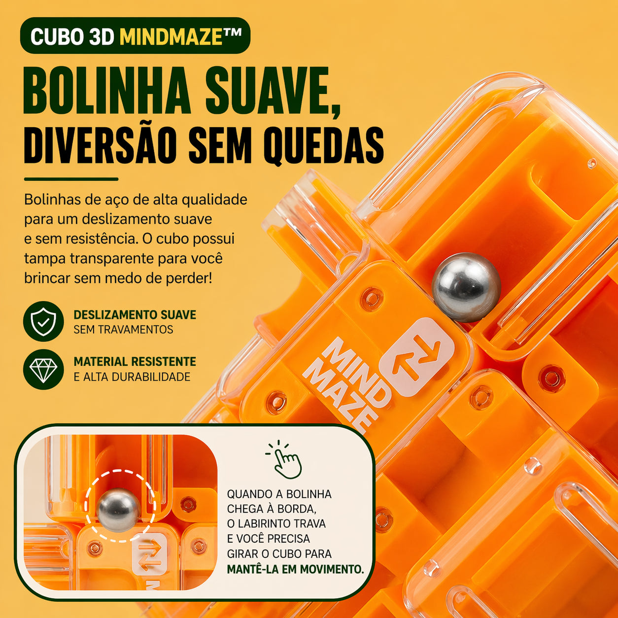 MindMaze™ Cubo Labirinto 3D para Estimular o Cérebro e Reduzir o Tempo de Tela ✅