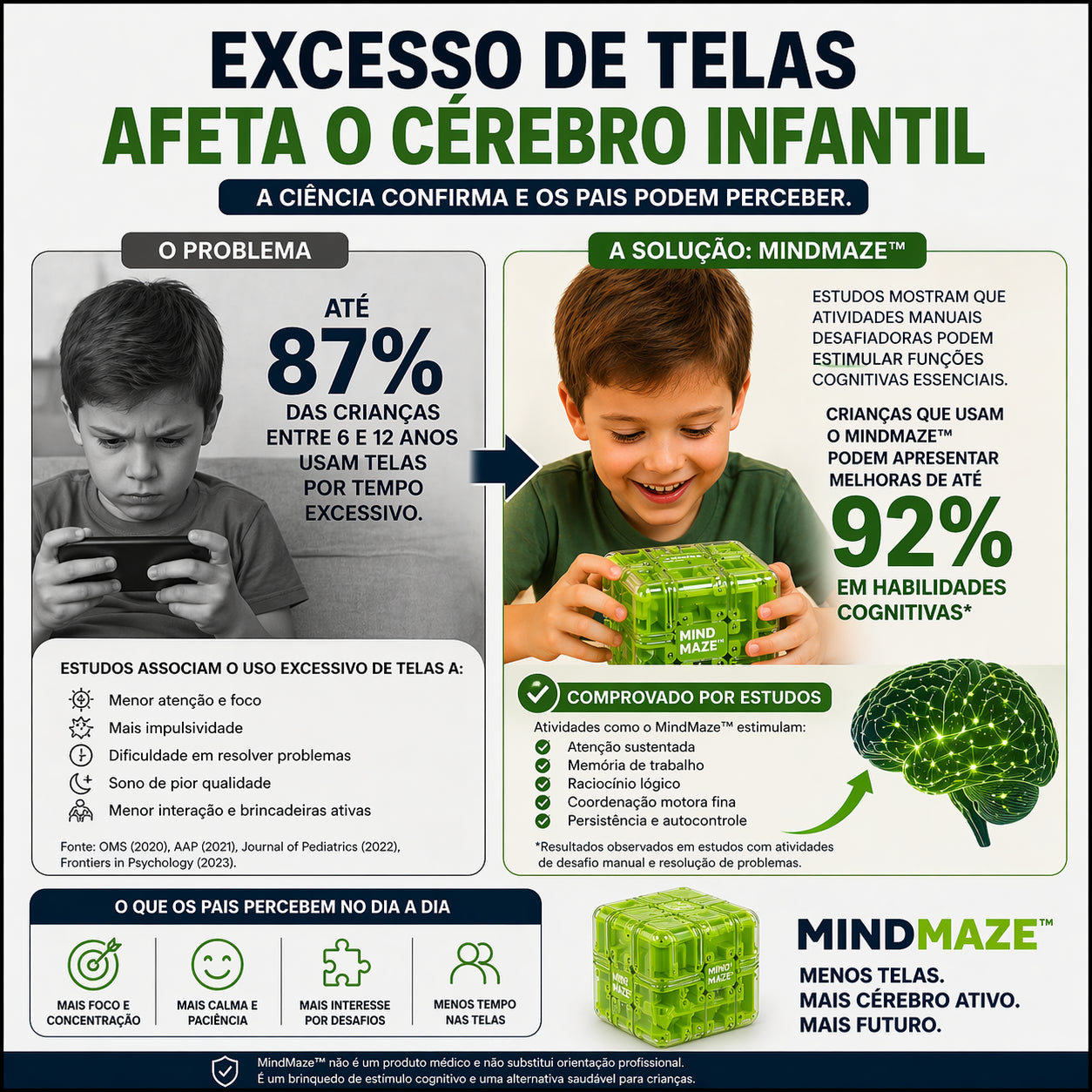 MindMaze™ Cubo Labirinto 3D para Estimular o Cérebro e Reduzir o Tempo de Tela ✅