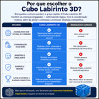 MindMaze™ Cubo Labirinto 3D para Estimular o Cérebro e Reduzir o Tempo de Tela ✅