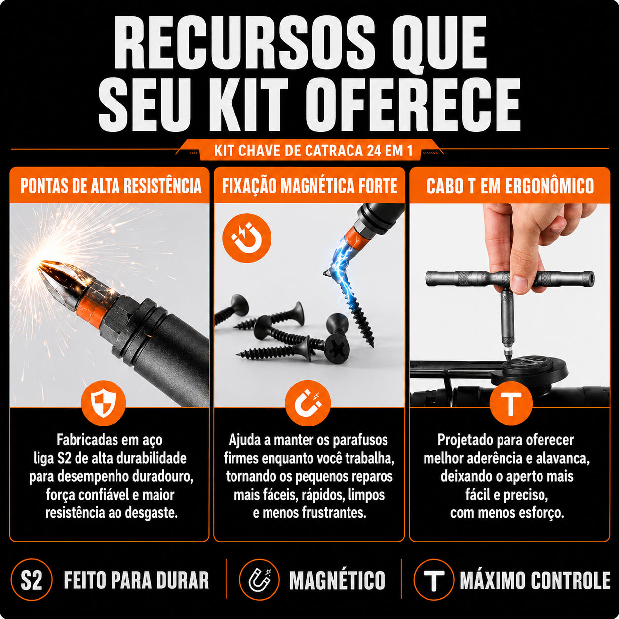 Kit Multiferramentas 24 em 1 | TorquePro™ - FRETE GRÁTIS