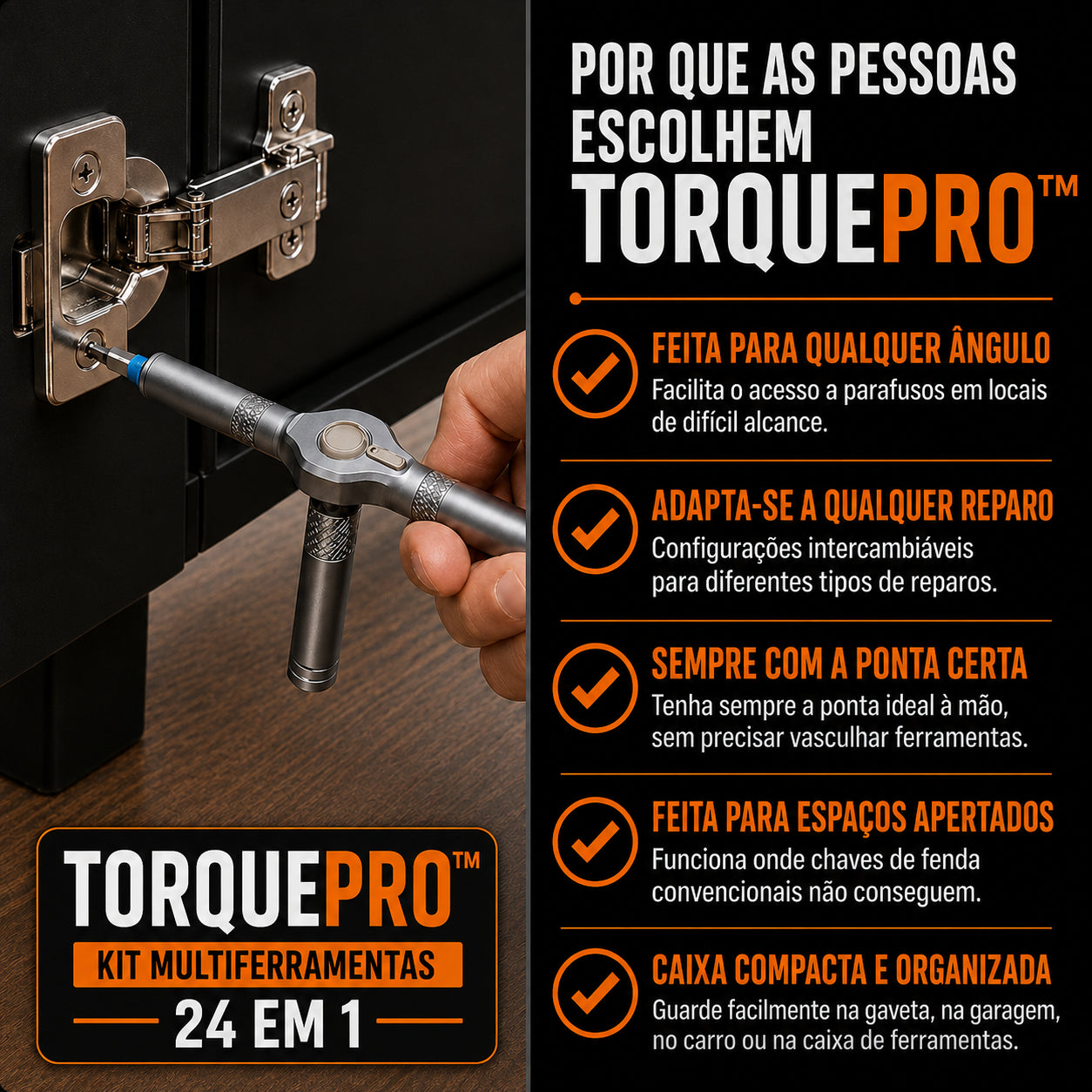 Kit Multiferramentas 24 em 1 | TorquePro™ - FRETE GRÁTIS