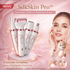 SilkSkin Pro™ - Depilador Sem Dor 4 em 1 – Pele Lisa em Minutos (Sem Irritação)