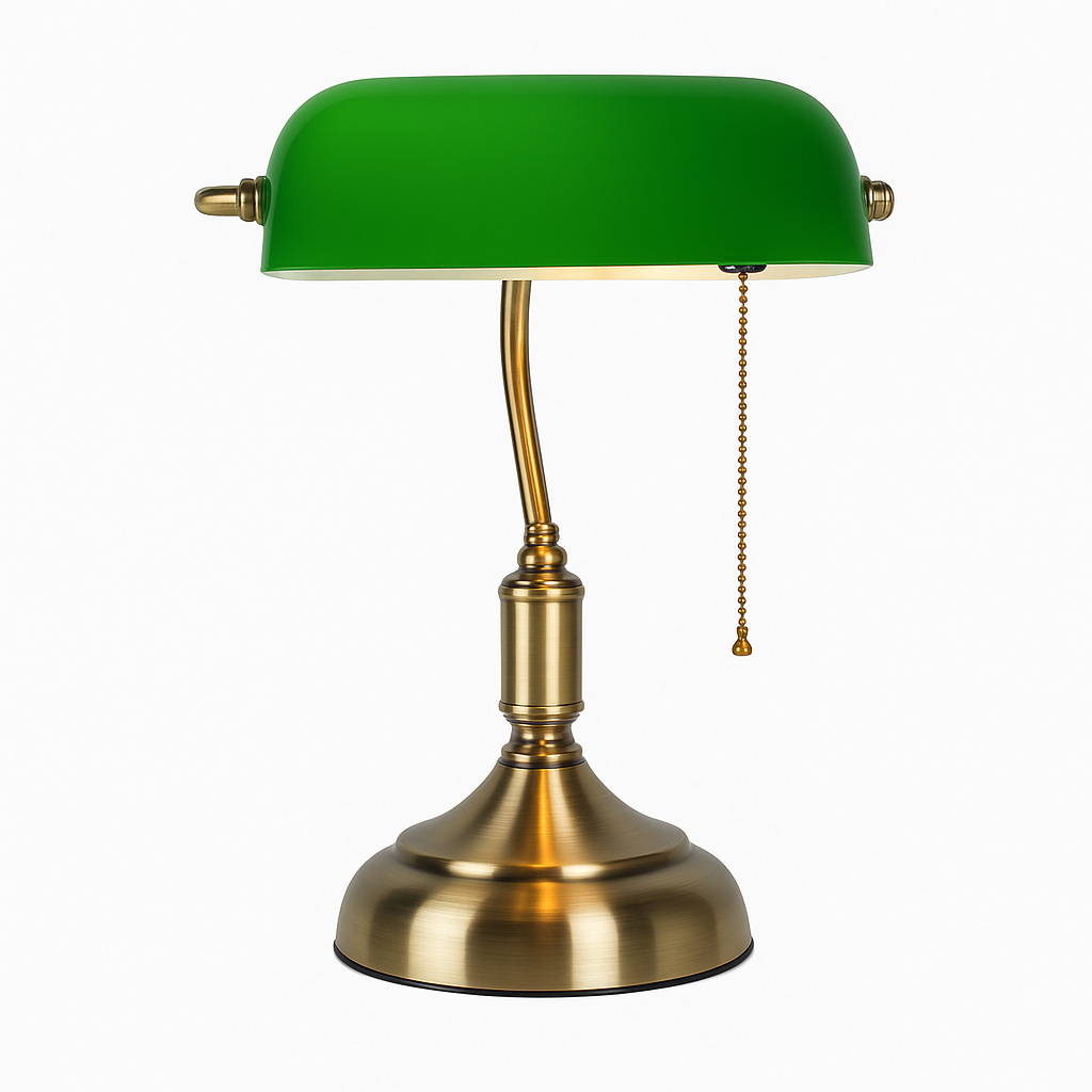 Luminária de Mesa Estilo Banker Clássica