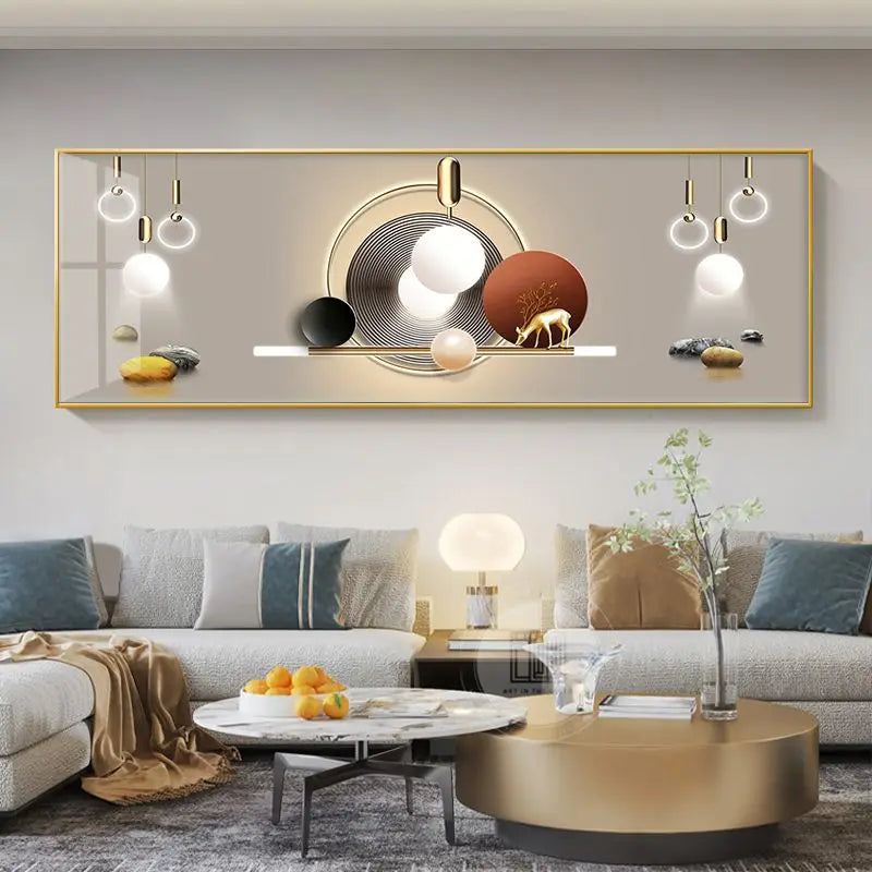 Imperial Harmony – Quadro Abstrato Estilo Chinês em Canvas