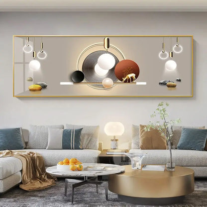 Imperial Harmony – Quadro Abstrato Estilo Chinês em Canvas