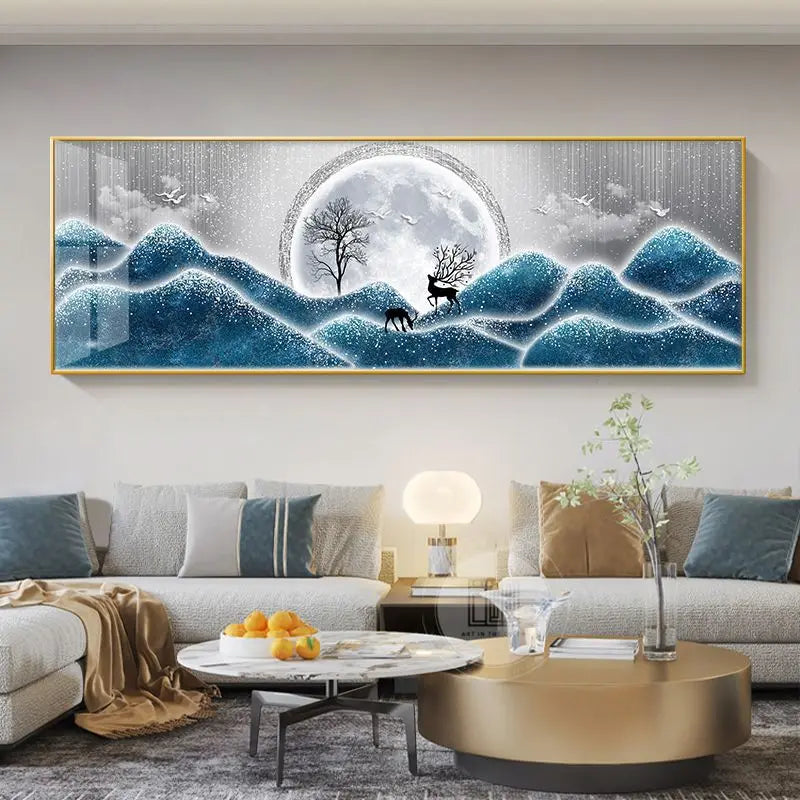 Imperial Harmony – Quadro Abstrato Estilo Chinês em Canvas
