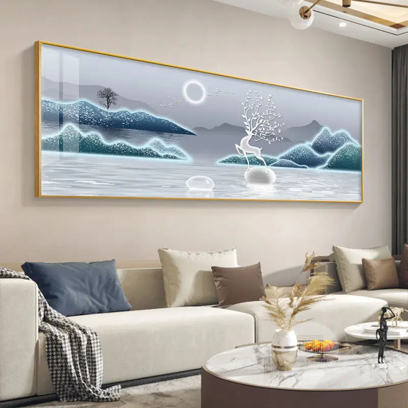 Imperial Harmony – Quadro Abstrato Estilo Chinês em Canvas
