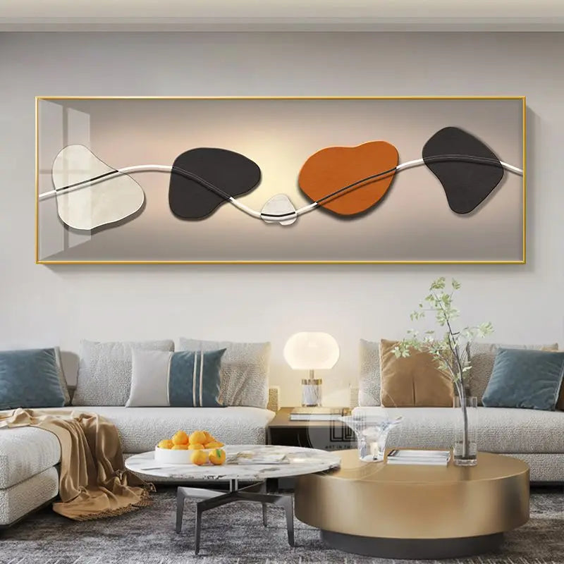 Imperial Harmony – Quadro Abstrato Estilo Chinês em Canvas