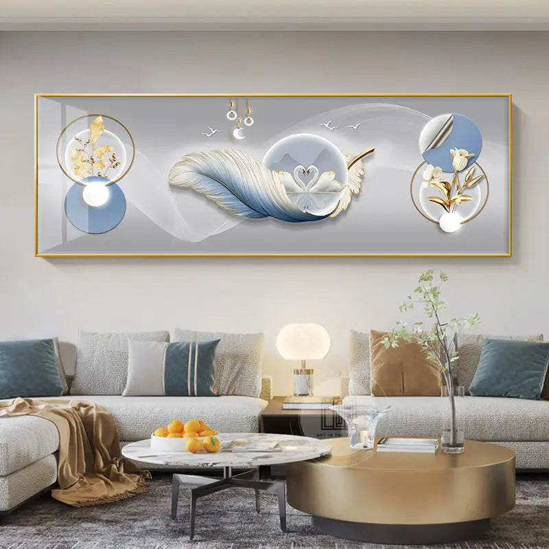 Imperial Harmony – Quadro Abstrato Estilo Chinês em Canvas