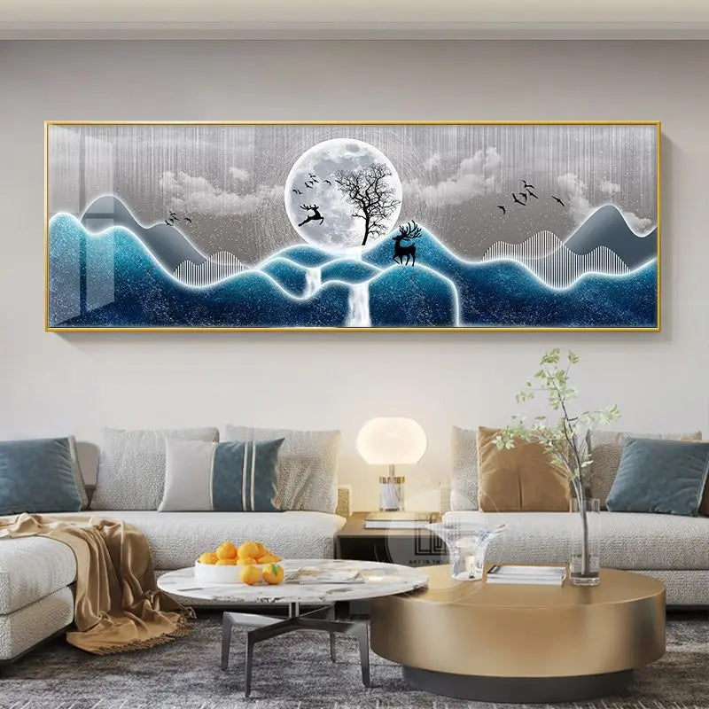Imperial Harmony – Quadro Abstrato Estilo Chinês em Canvas