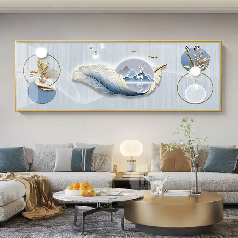 Imperial Harmony – Quadro Abstrato Estilo Chinês em Canvas