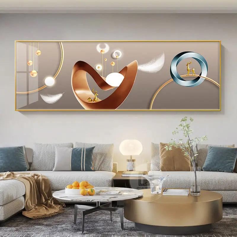 Imperial Harmony – Quadro Abstrato Estilo Chinês em Canvas