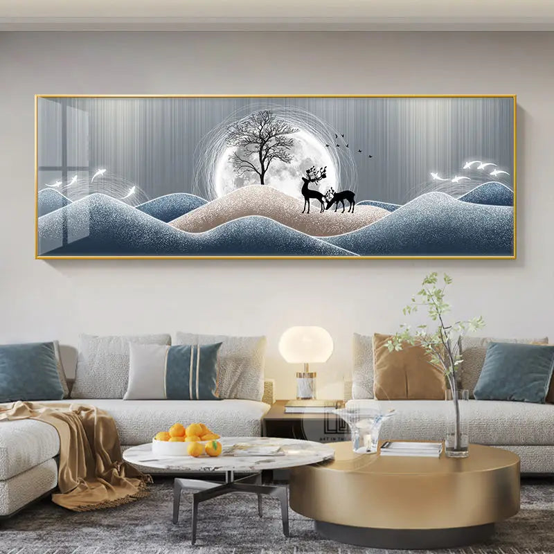 Imperial Harmony – Quadro Abstrato Estilo Chinês em Canvas