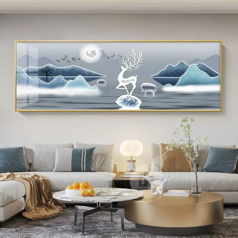 Imperial Harmony – Quadro Abstrato Estilo Chinês em Canvas