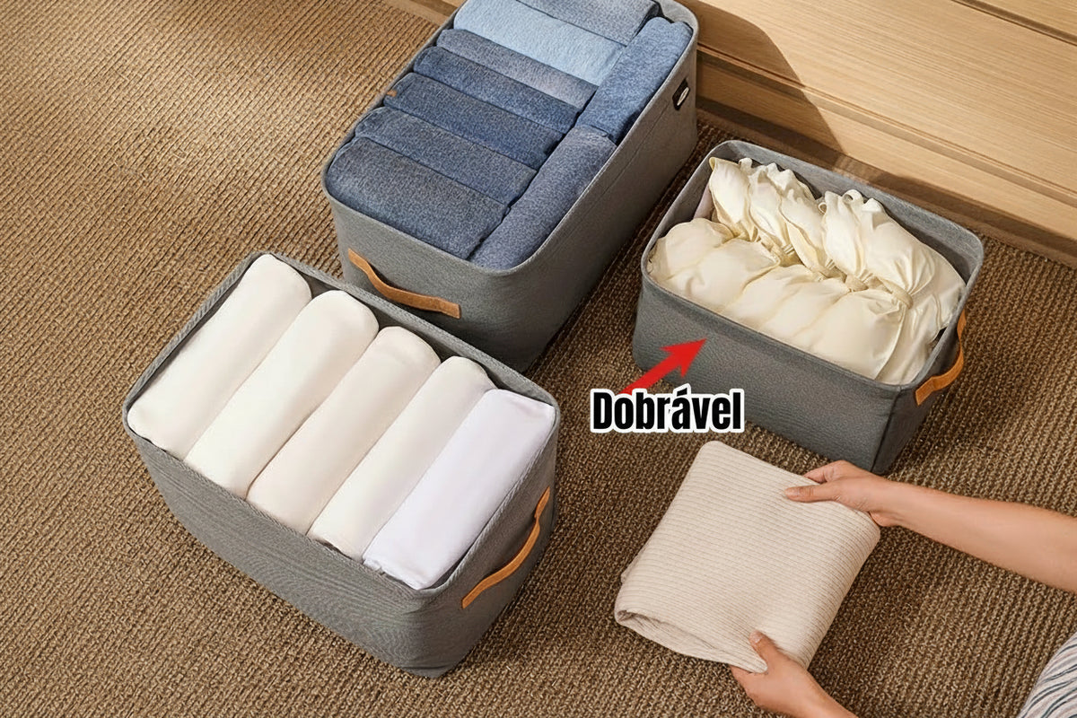 Organizador de Roupas Dobrável para Armários e Gavetas - COMPRE 1 e LEVE 3 unidades