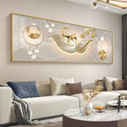 Imperial Harmony – Quadro Abstrato Estilo Chinês em Canvas