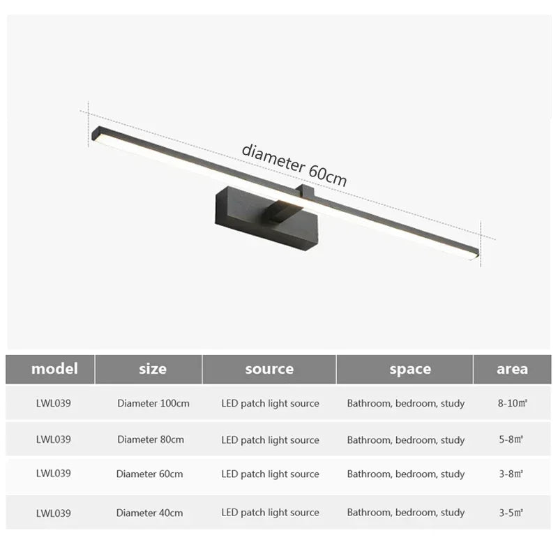 Arandela Moderna para Espelho - MirrorLux LED Pro