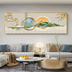 Imperial Harmony – Quadro Abstrato Estilo Chinês em Canvas