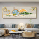 Imperial Harmony – Quadro Abstrato Estilo Chinês em Canvas